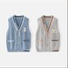 warmstraw Toddler Boys Girl's Sweater Vest Knit Casual Top Comfort Soft V neck Cardigan Vests Blue 6-12 Months view 4