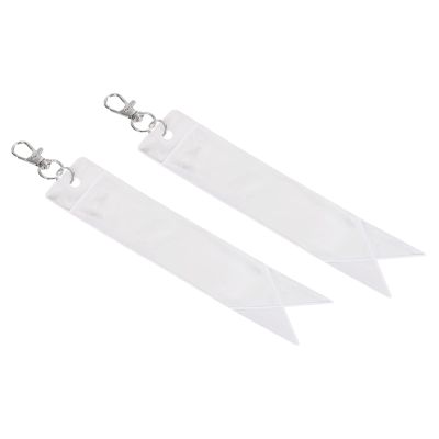 PATIKIL Safety Reflector, 2 Pack Tag Pendant PVC Reflective Gear Keychain for Backpack Bag Jacket, Silver