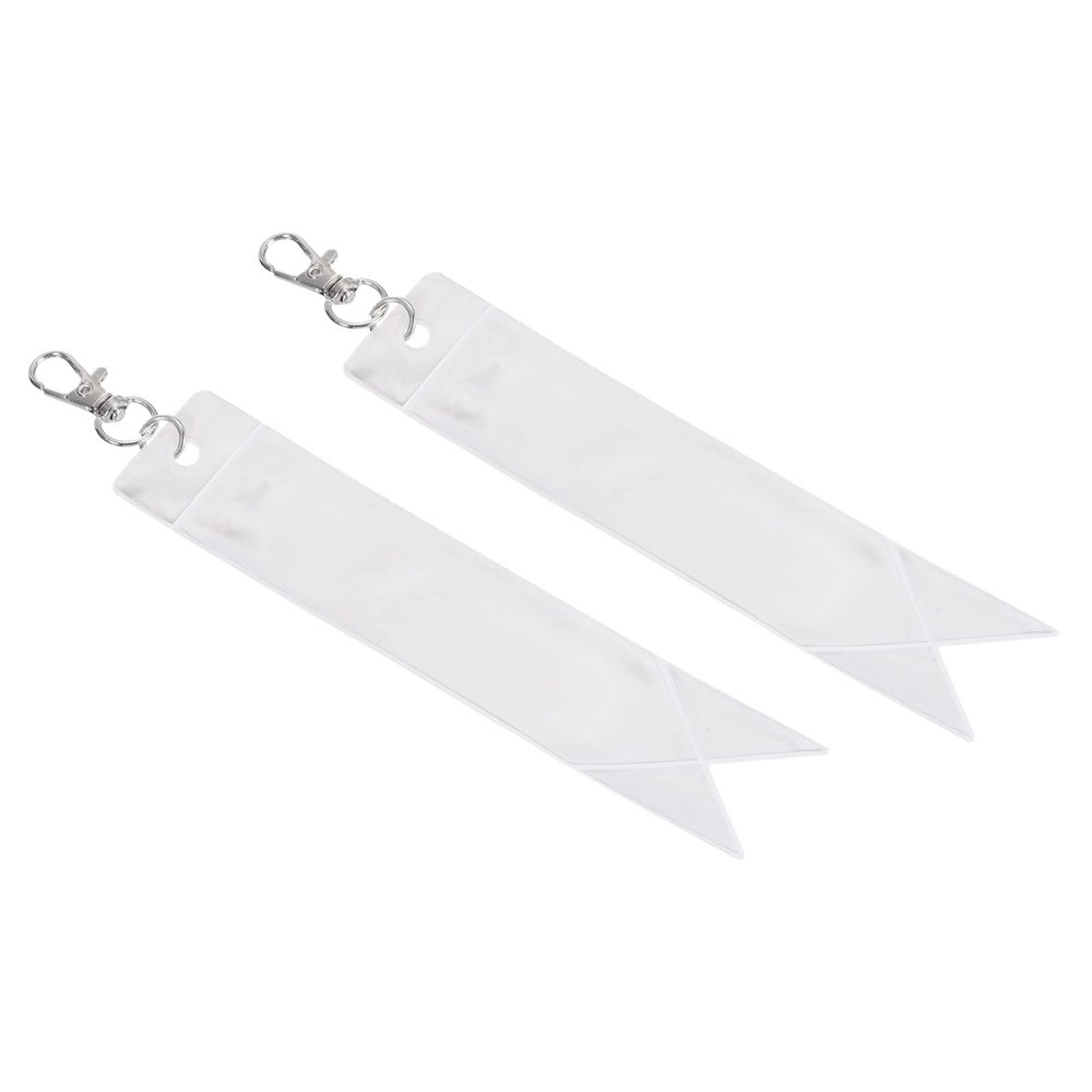 PATIKIL Safety Reflector, 2 Pack Tag Pendant PVC Reflective Gear Keychain for Backpack Bag Jacket, Silver