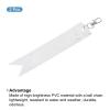 PATIKIL Safety Reflector, 2 Pack Tag Pendant PVC Reflective Gear Keychain for Backpack Bag Jacket, Silver view 3