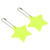 PATIKIL Safety Reflector, 2 Pack Star Pendant PVC Reflective Gear Keychain for Backpack Bag Jacket, Fluorescent Yellow view 1