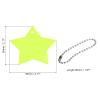 PATIKIL Safety Reflector, 2 Pack Star Pendant PVC Reflective Gear Keychain for Backpack Bag Jacket, Fluorescent Yellow view 2