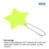 PATIKIL Safety Reflector, 2 Pack Star Pendant PVC Reflective Gear Keychain for Backpack Bag Jacket, Fluorescent Yellow view 3