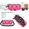 KOSIBATE Bike Handlebar Bag - Bicycle Front Bag with Shoulder Strap, Mountain & Road Bike Accessory, Pink view 2