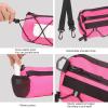 KOSIBATE Bike Handlebar Bag - Bicycle Front Bag with Shoulder Strap, Mountain & Road Bike Accessory, Pink view 3