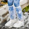SooGree Waterproof Rain Shoe Covers Men Reusable Foldable Rain Snow Boot Shoe Covers with Reflector Non Slip Shoe Protector for Raining Day,Cycling,Gardening,Fishing,Hiking, Farming (Transparent, L) view 3