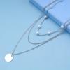 Andelaisi Boho Layered Disc Coin Choker Necklace Silver Pearl Necklace Choker Vintage Station Pearl Necklace Multilayer Coin Pendant Necklace Jewelry for Women view 4