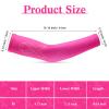 Zhehao 50 Pairs Breast Cancer Awareness Sleeves Pink Ribbon Arm Sleeves Compression Arm Sleeve for Women Sports Football Accessories view 2