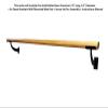 Ballet Barre One Solid Bar Premium 5 FT Long 2.0 Diameter + Open Brackets Wall Mounted Black Set | for Kids and Adults, Home/Studio Ballet Bar Wood Barre, Dance Bar, Stretch Bar, Dancing/Stretching view 2