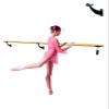 Ballet Barre One Solid Bar Premium 5 FT Long 2.0 Diameter + Open Brackets Wall Mounted Black Set | for Kids and Adults, Home/Studio Ballet Bar Wood Barre, Dance Bar, Stretch Bar, Dancing/Stretching view 3