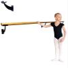 Ballet Barre One Solid Bar Premium 5 FT Long 2.0 Diameter + Open Brackets Wall Mounted Black Set | for Kids and Adults, Home/Studio Ballet Bar Wood Barre, Dance Bar, Stretch Bar, Dancing/Stretching view 4