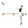 Ballet Barre Premium 10 FT Long 2.0 Diameter + Open Brackets Wall Mounted Black Set Dance Equipment | For Kids and Adults, Home/Studio Ballet Bar Wood Barre, Dance Bar Stretch Bar, Dancing/Stretching view 4