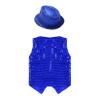 JanJean Kids Boys Girls Sparkly Sequins Vest Crop Top Hip Hop Jazz Modern Dance Jacket Waistcoat Stage Performance Wear Blue A 3-4 Years view 4