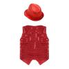 JanJean Kids Boys Girls Sparkly Sequins Vest Crop Top Hip Hop Jazz Modern Dance Jacket Waistcoat Stage Performance Wear Red A 3-4 Years view 4