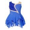 Aislor Girls Sleeveless Figure Ice Roller Skating Dress Rhinestone Gymnastic Leotard Competition Costume Skating wear Blue 14 Years view 1