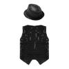 JanJean Kids Boys Girls Sparkly Sequins Vest Crop Top Hip Hop Jazz Modern Dance Jacket Waistcoat Stage Performance Wear Black A 3-4 Years view 4