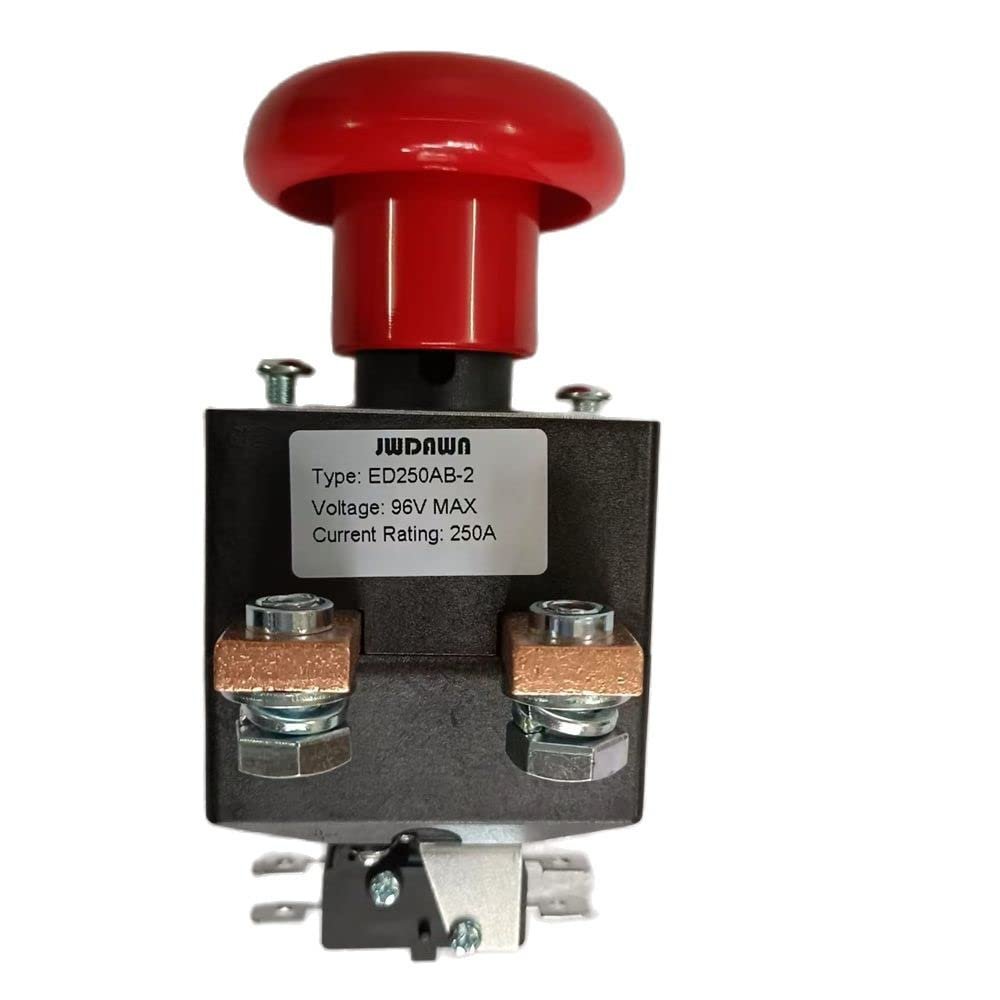 JWDAWN Emergency Button Stop Switch On Off Disconnector Replace Albright ED125 ED125-34 ED250 ED250B-1 SD150A-26 SD250AB-57T 125A 150A 250A 350A Manual Scram Switch (ED250AB-2 250A)