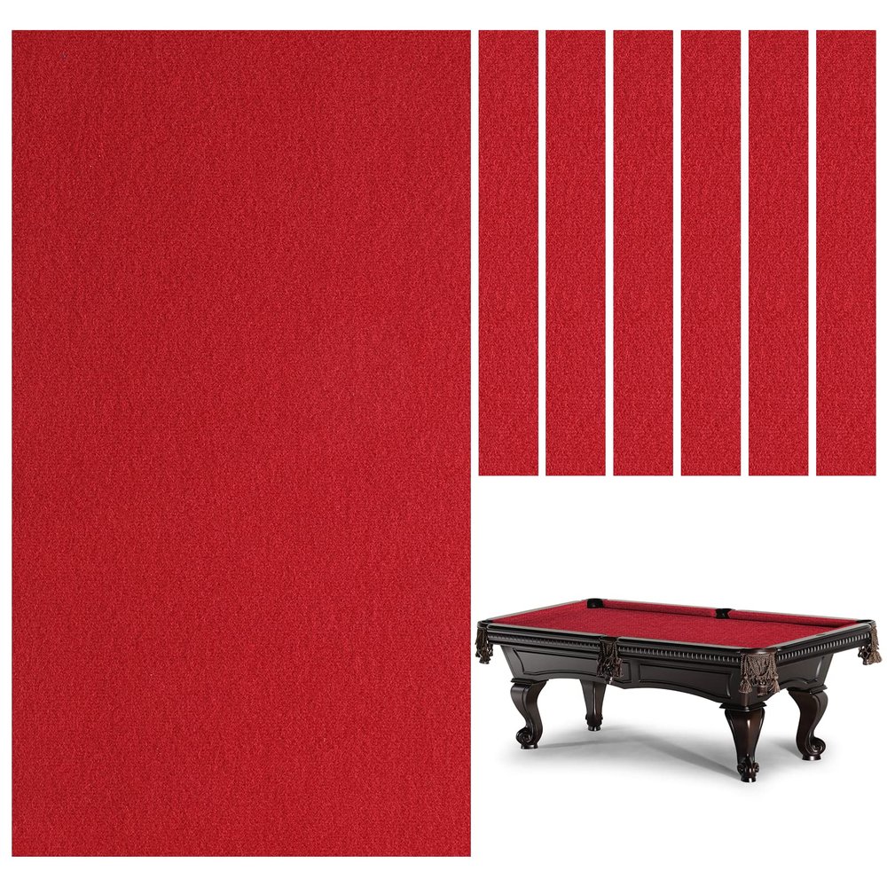 Anjetan Billiard Cloth, 8.53ft Pool Table Felt Cloth for 8ft Pool Tables, Billiard Protector with 6 Cloth Strips Used for Home, Clubs, Bars