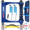 JOLORLY Professional Volleyball Net Set Heavy Duty for Outdoor Backyard Portable with Aluminum Adjustable Height Scoring Poles, Regulation Nets System for Tournament, Grass (Blue) view 1