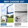 JOLORLY Professional Volleyball Net Set Heavy Duty for Outdoor Backyard Portable with Aluminum Adjustable Height Scoring Poles, Regulation Nets System for Tournament, Grass (Blue) view 2