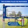 JOLORLY Professional Volleyball Net Set Heavy Duty for Outdoor Backyard Portable with Aluminum Adjustable Height Scoring Poles, Regulation Nets System for Tournament, Grass (Blue) view 4