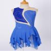 Aislor Girls Sleeveless Figure Ice Roller Skating Dress Rhinestone Gymnastic Leotard Competition Costume Skating wear Blue 6 Years view 3