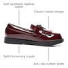 kkdom Girl's Classic Tassel School Uniform Shoes British Style Oxford Shoes US Size Little Kid 2.5 view 3