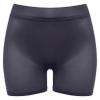 ACSUSS Women Glossy Seamless Biker Shorts Solid Fitness Shorts Low Waist Workout Short Leggings Dark Grey One Size view 3
