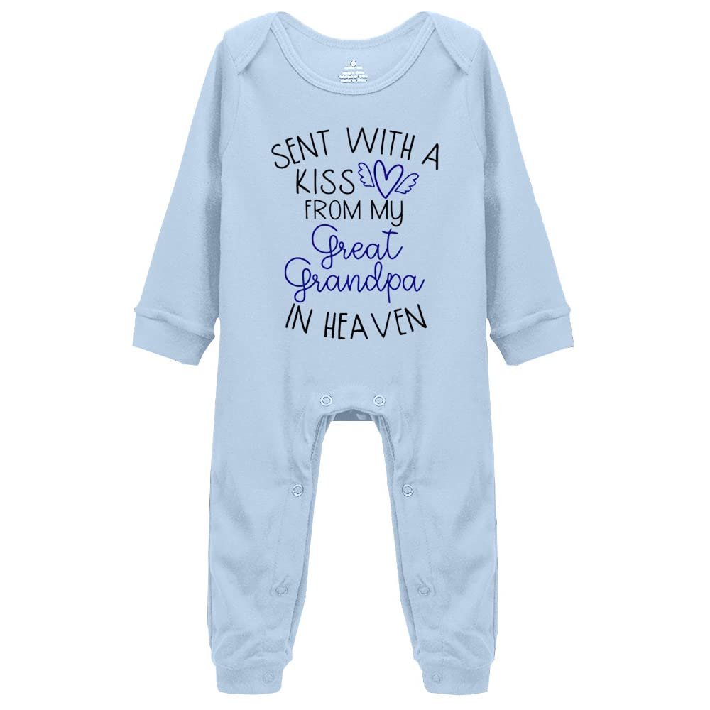 Sent with A Kiss from My Great Grandpa in Heaven Infant Newborn Baby Long Sleeve Bodysuit