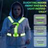 West Biking Running Vest Light - Led Running Reflective Gear For Walking At Night, High Visibility Night Rechargeable Light Up Running Vest, Adjustable Running Lights For Runners(Green) view 3