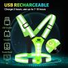 West Biking Running Vest Light - Led Running Reflective Gear For Walking At Night, High Visibility Night Rechargeable Light Up Running Vest, Adjustable Running Lights For Runners(Green) view 4