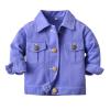 Toddler Boys Girls Windproof Solid Denim Coat Jacket Kids Warm Outerwear Jacket Baby Jean Jacket (Purple, 3-4 Years) view 1