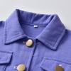 Toddler Boys Girls Windproof Solid Denim Coat Jacket Kids Warm Outerwear Jacket Baby Jean Jacket (Purple, 3-4 Years) view 3