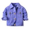 Toddler Boys Girls Windproof Solid Denim Coat Jacket Kids Warm Outerwear Jacket Baby Jean Jacket (Purple, 3-4 Years) view 4