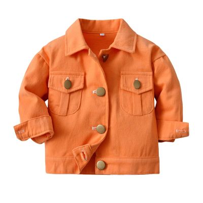 Toddler Boys Girls Windproof Solid Denim Coat Jacket Kids Warm Outerwear Jacket Baby Jean Jacket (Red, 6-12 Months)