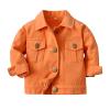 Toddler Boys Girls Windproof Solid Denim Coat Jacket Kids Warm Outerwear Jacket Baby Jean Jacket (Red, 6-12 Months) view 1