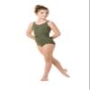 Danz N Motion Girls Riley Ribbed Camisole Leotard 22115C (Olive, 6X-7) view 1