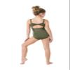 Danz N Motion Girls Riley Ribbed Camisole Leotard 22115C (Olive, 6X-7) view 2