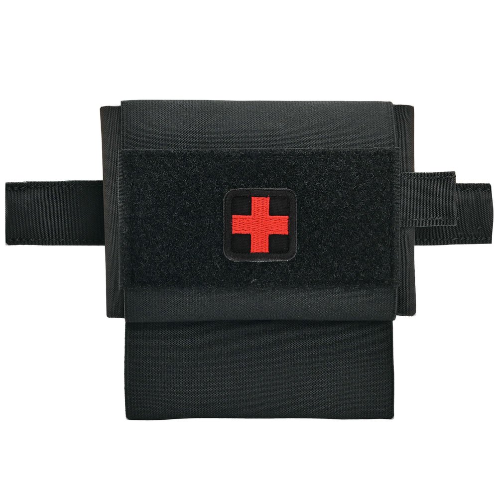 Tactical IFAK Pouch with Tourniquet Holder - Compact Micro First Aid Trauma Kit Organizer, Tactical Mini Med Bag with MOLLE Strap, Emergency Pouch for EDC, Outdoor, Military
