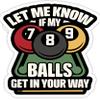 Billiard 8 Ball Play Pool Table Cue Stick Snooker- 4x3 Vinyl Stickers, Laptop Decal, Water Bottle Sticker (Set of 3) view 1