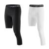 Charque Men's Compression Pants, Athletic Base Layer One Leg 3/4 Capri Tights Leggings for Running Basketball Gym view 1