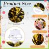 Deekin 12 Pcs Cheerleading Pom Poms Cheerleader Squad Spirited Fun Pompoms 12 Inch Metallic Foil Cheer Pom Poms with Handle Flowers for Sport Team Dance Costume Party 50g Weight Each(Black and Gold) view 2