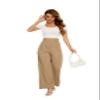 FUNYYZO Women's Wide Leg Pants High Elastic Waisted in The Back Business Work Trousers Long Straight Suit Pants view 2