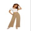 FUNYYZO Women's Wide Leg Pants High Elastic Waisted in The Back Business Work Trousers Long Straight Suit Pants view 4