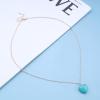 Andelaisi Boho Heart Pendant Necklace - Gold Turquoise Choker - Vintage Blue Gemstone Jewelry for Women view 3