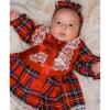 FIOMVA Toddler Baby Girl Christmas Dress Red Plaid Tutu Skirt Party Princess Dresses Fall Winter Clothes Outfit (Red Bowknot,6-12 Months) view 2