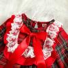 FIOMVA Toddler Baby Girl Christmas Dress Red Plaid Tutu Skirt Party Princess Dresses Fall Winter Clothes Outfit (Red Bowknot,6-12 Months) view 4