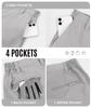 33,000ft Mens Golf Shorts 9 inch Inseam Quick Dry Elastic Waist Classic-Fit Drawstring Dress Shorts Hiking Fishing Business Silver view 4