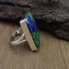 Azurite Malachite Ring, Rings for Women, Boho Ring, 925 Solid Sterling Silver Ring, Azurite Gemstone Ring, Statement Ring, Gift for Her (4.50) view 3