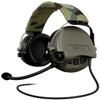 Sordin MIL CC Slim Ear Muffs - 75332-06-S - Military Ear Defenders w/Radio Connection, Microphone & Camo Headband - Black view 1